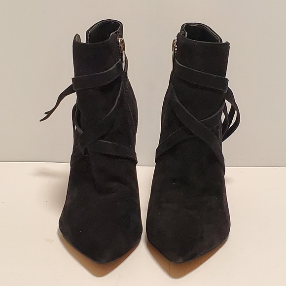 Marc Fisher Womens sz 5.5 M Ankle Boots Pointed Toe Suede Stiletto High Heels - Picture 3 of 10